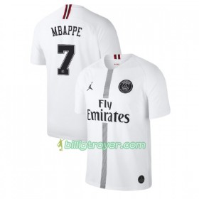 Billige Fotballdrakter Paris Saint-Germain Mbappe 7 Jodan Hvit Tredjedraktsett 2018/19 Kortermet